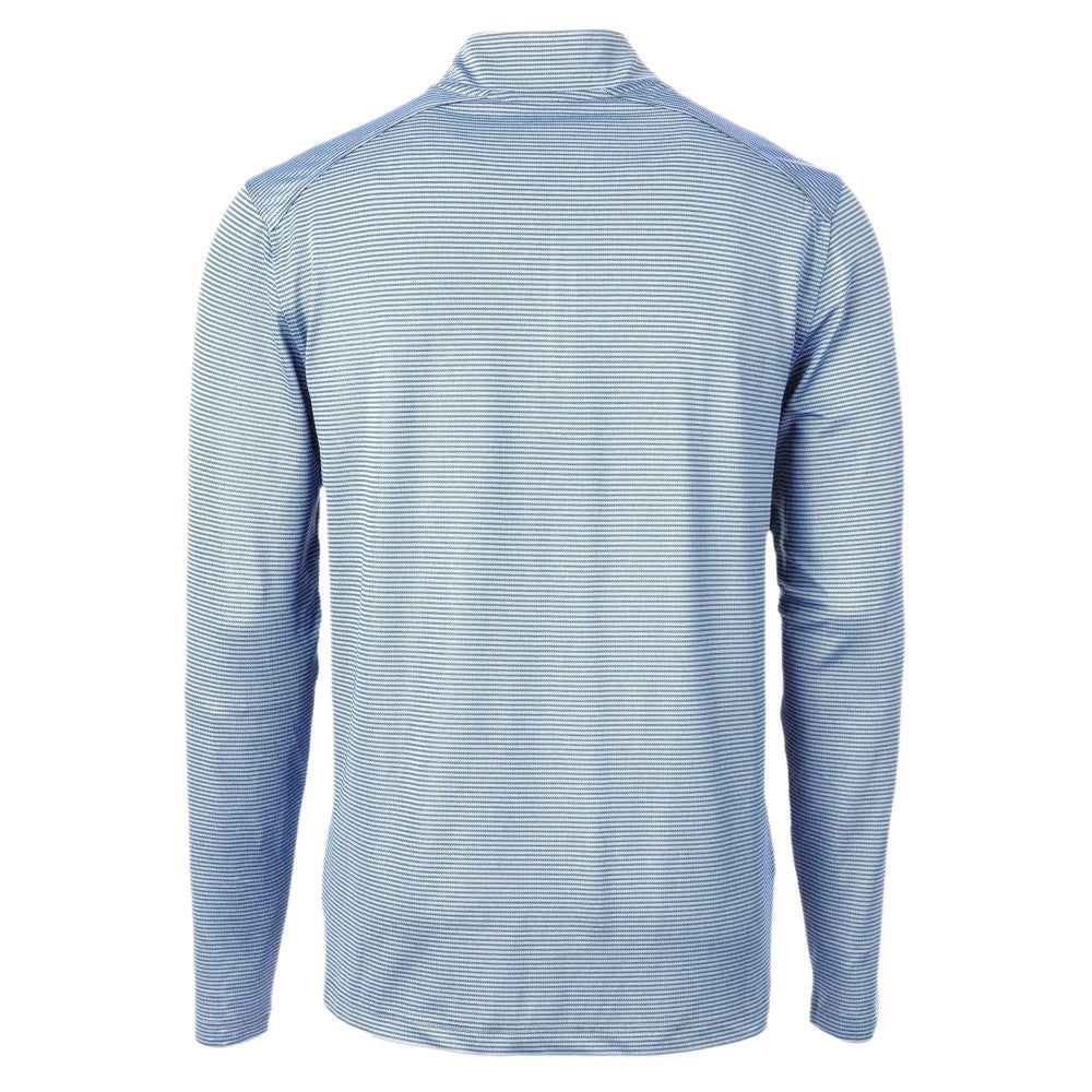 Kansas City Royals Cutter & Buck Virtue Eco Pique Micro Stripe Recycled Quarter-Zip Pullover Top Online