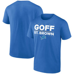 Jared Goff & Amon-Ra St. Brown Detroit Lions Election Players T-Shirt - Blue - NFL