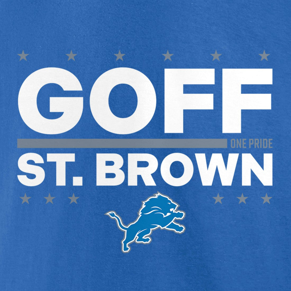 Jared Goff & Amon-Ra St. Brown Detroit Lions Election Players T-Shirt - Blue - NFL