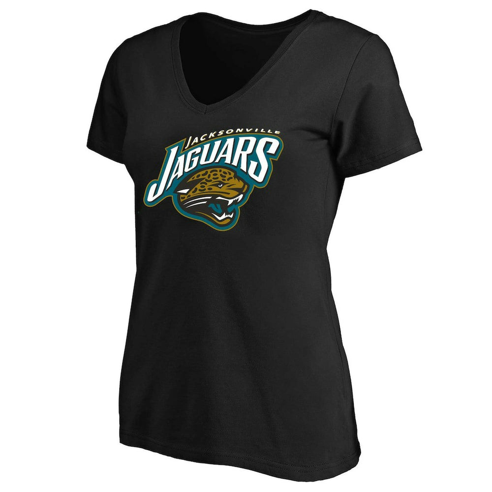 Jacksonville Jaguars Women's Plus Size Classic Logo T-Shirt - Black - Mitchell & Ness