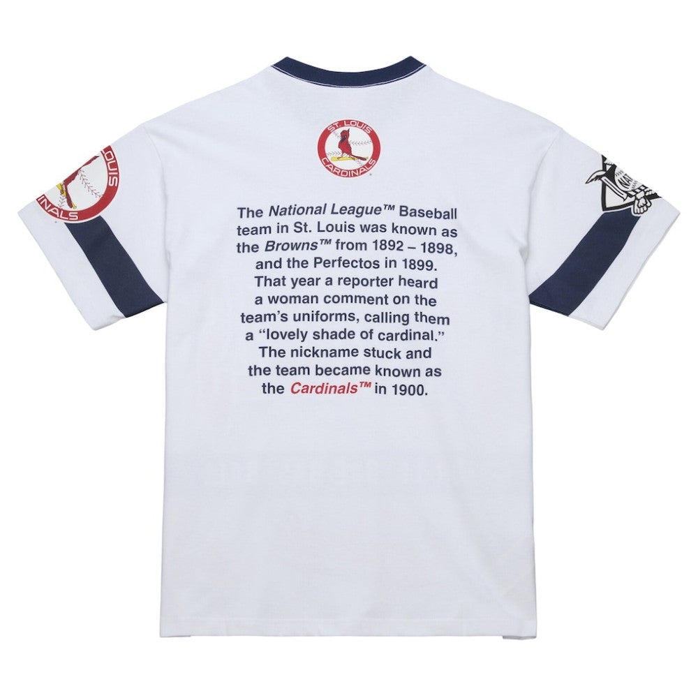 St. Louis Cardinals Mitchell & Ness Cooperstown Collection Team Origins Premium T-Shirt Sale