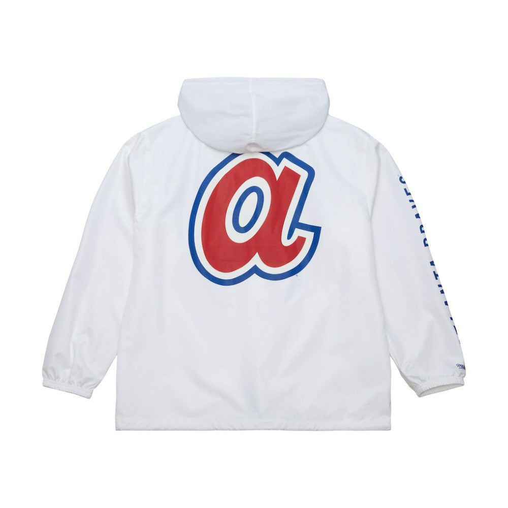 Atlanta Braves Mitchell & Ness Vintage Full-Snap Hooded Coaches Jacket Near Me