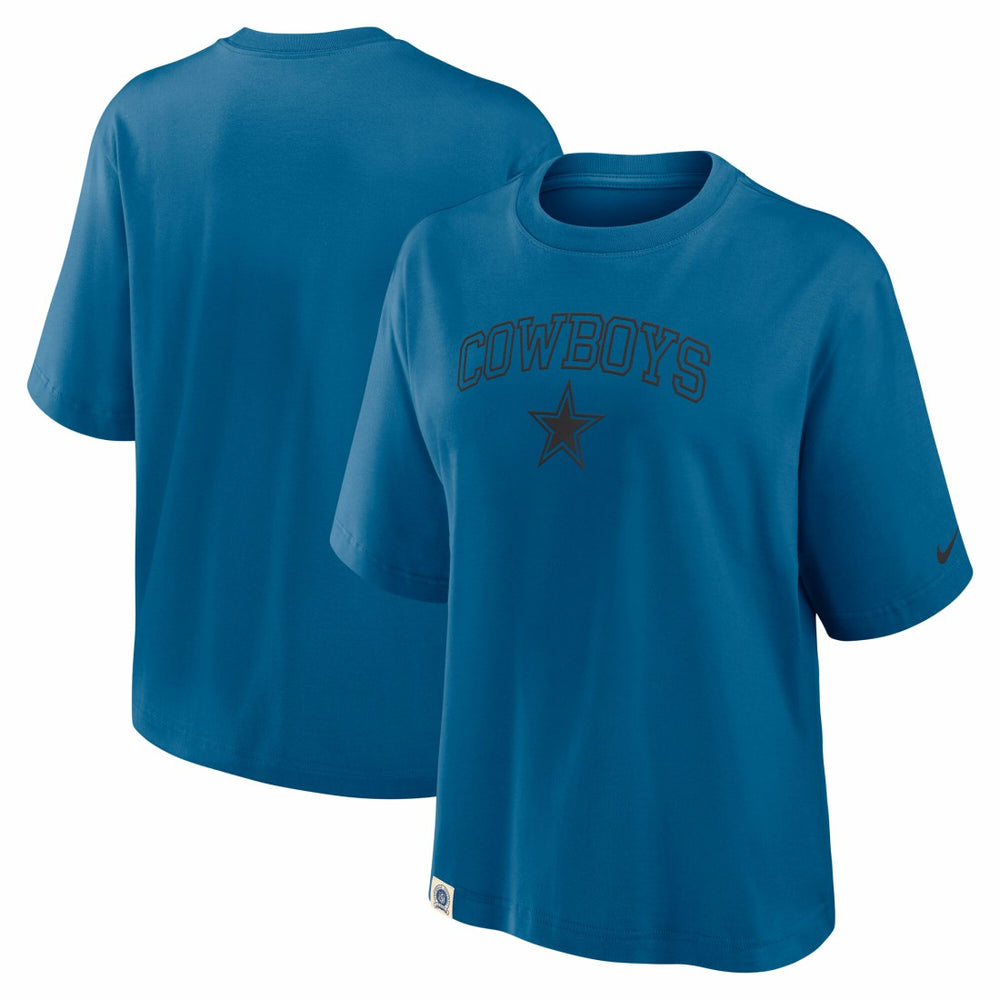 Dallas Cowboys Women's Glory Arch Boxy T-Shirt - Blue - Nike