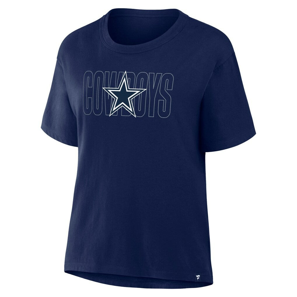 Dallas Cowboys Women's Line Em Up T-Shirt - Navy - Fanatics