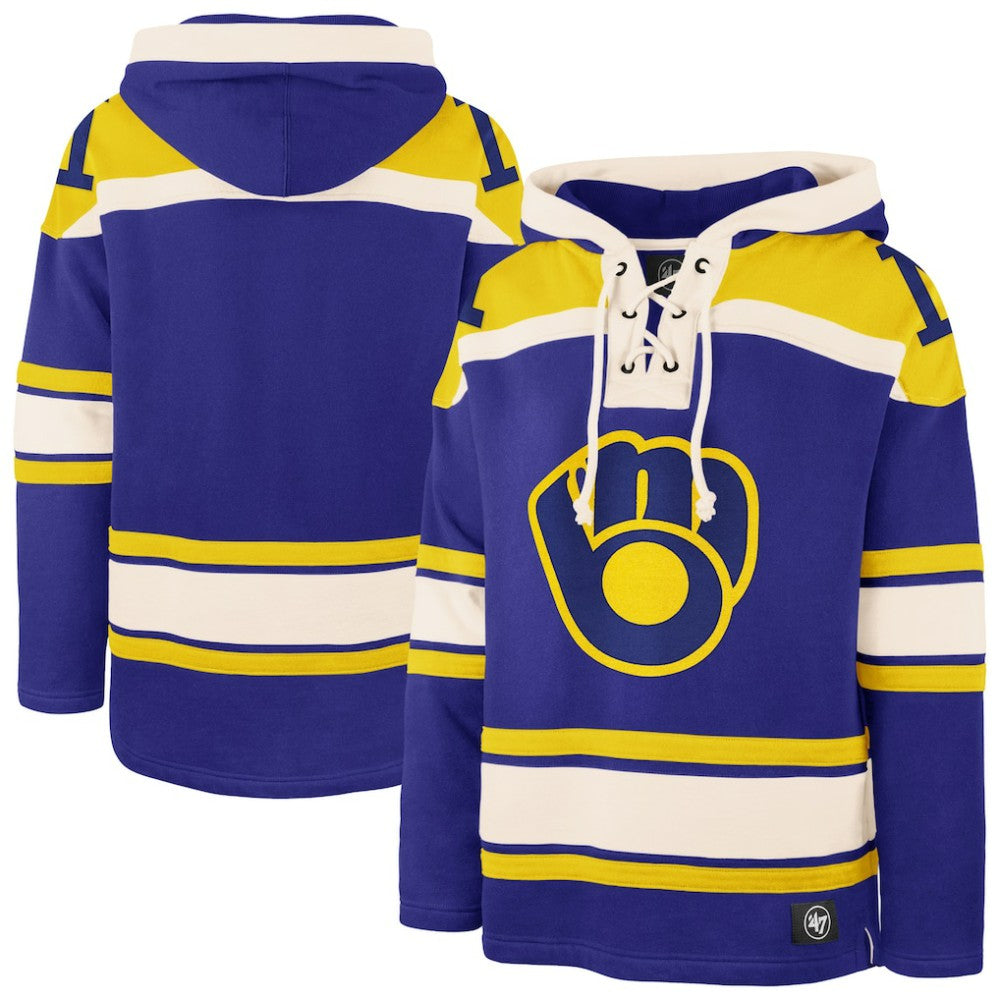 Milwaukee Brewers '47 Superior Lacer Pullover Hoodie for sale