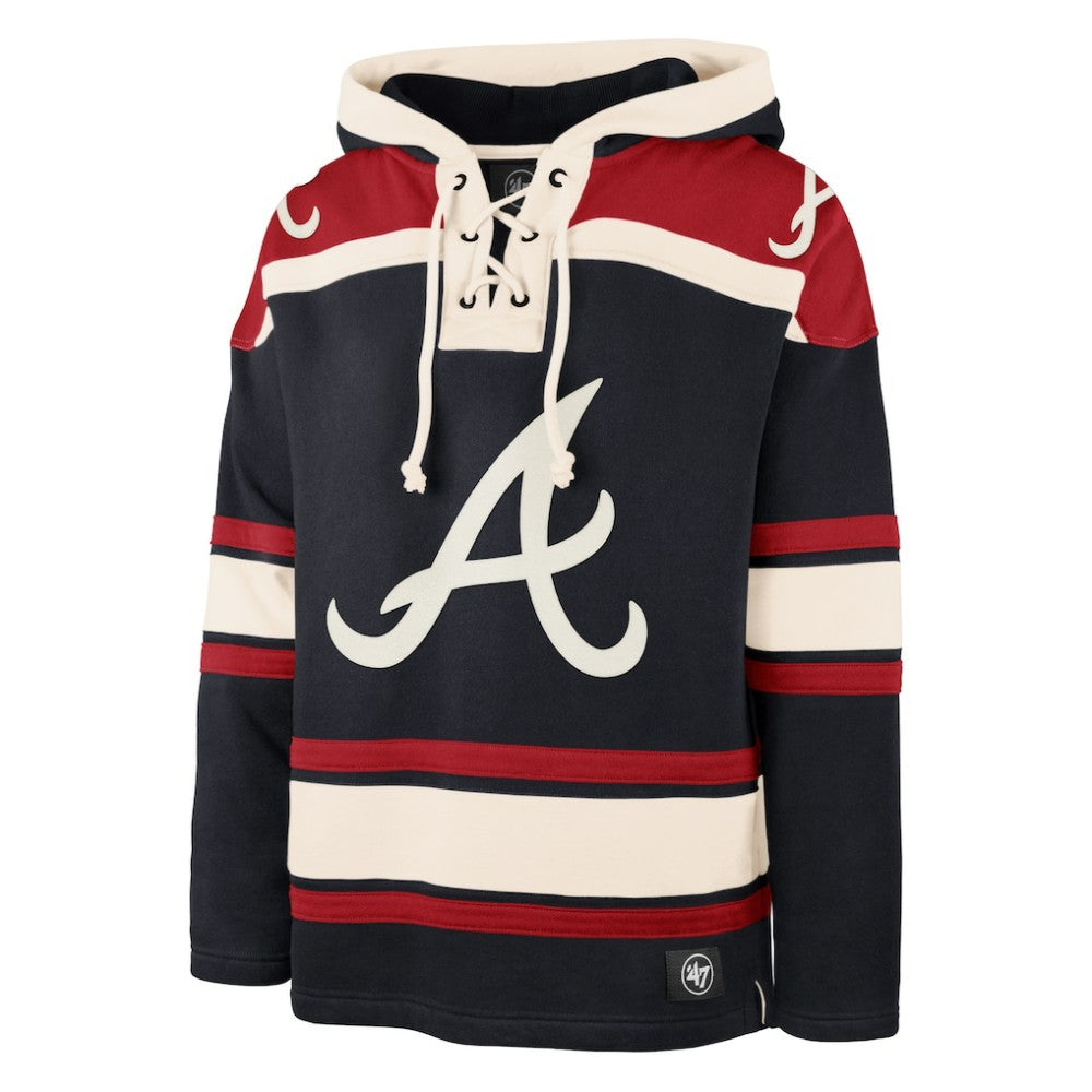Atlanta Braves '47 Superior Lacer Pullover Hoodie Outlet