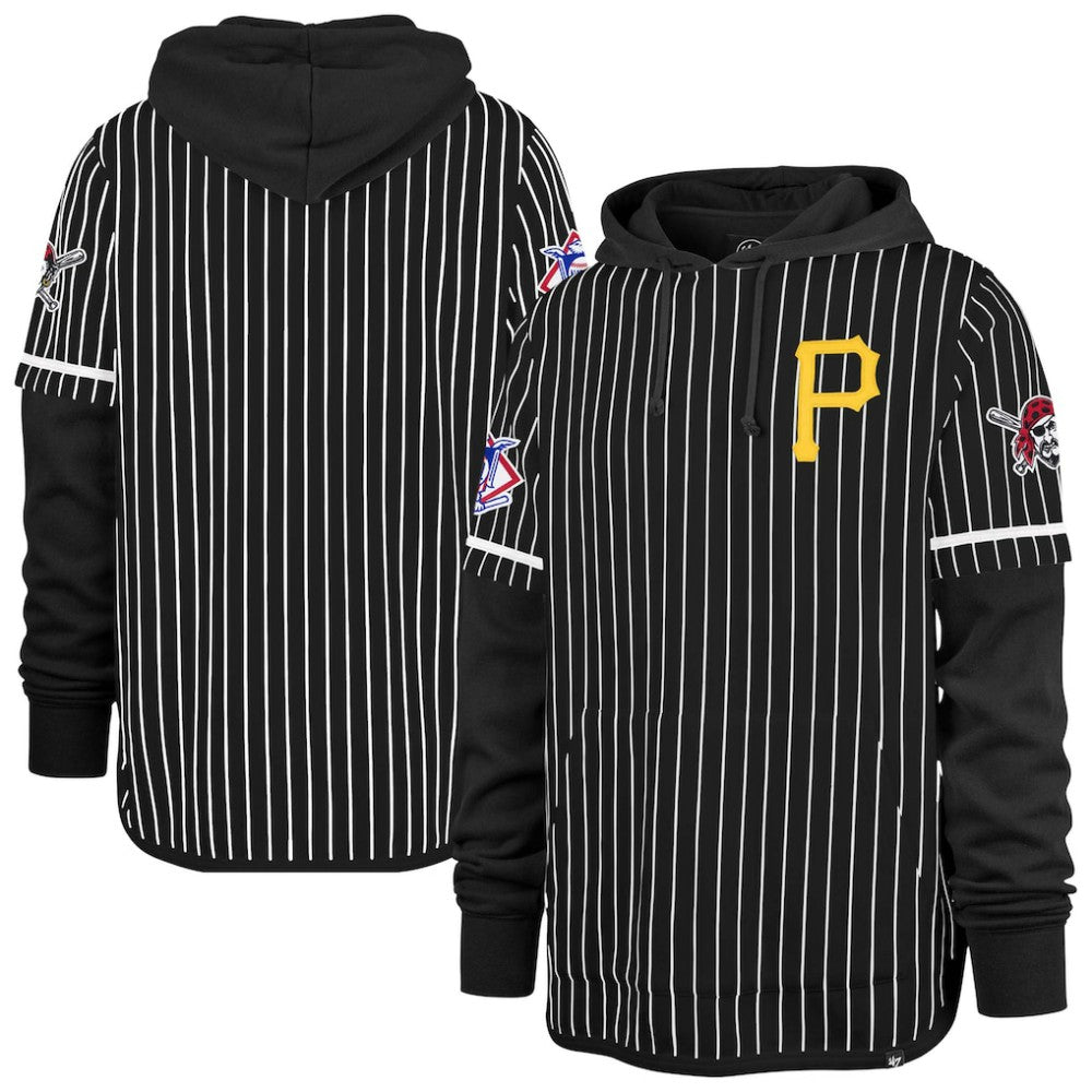Pittsburgh Pirates '47 Pinstripe Double Header Pullover Hoodie Sale