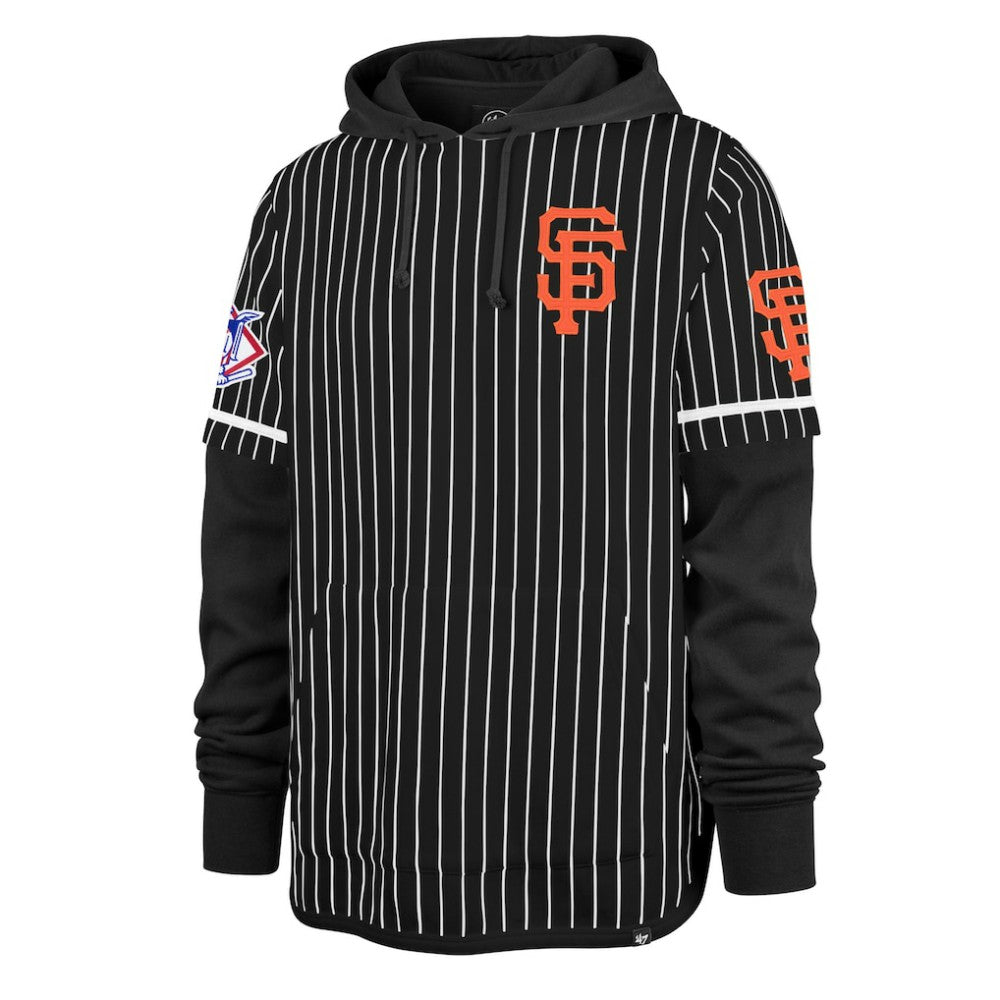 San Francisco Giants '47 Pinstripe Double Header Pullover Hoodie Online