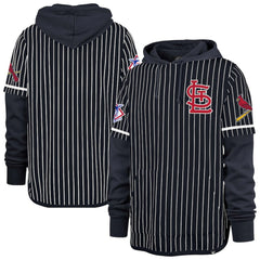 St. Louis Cardinals '47 Pinstripe Double Header Pullover Hoodie Discount