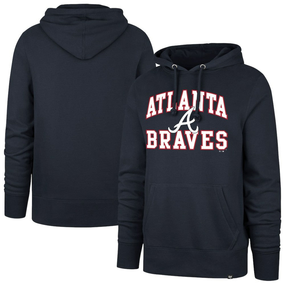 Atlanta Braves '47  Velocity Headline Pullover Hoodie Near Me