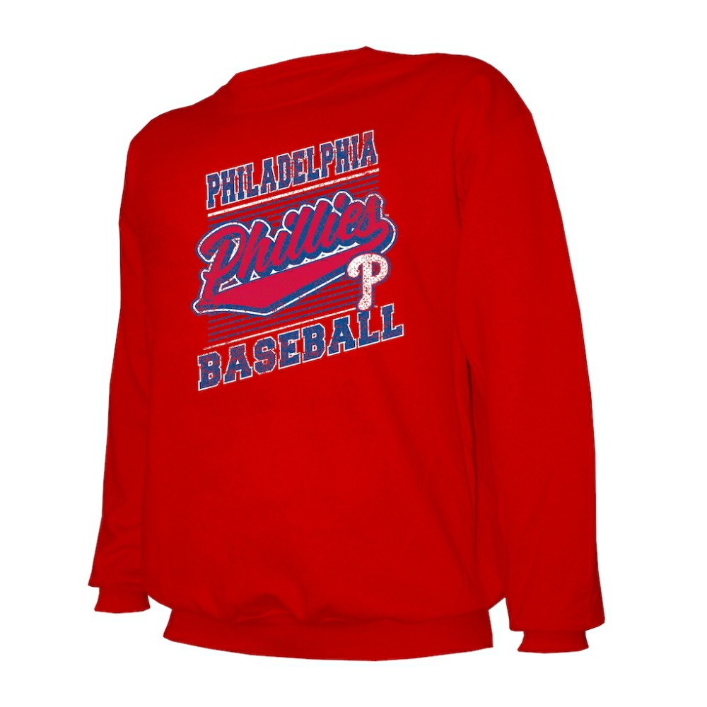 Philadelphia Phillies Stitches Lightweight Crew Sweatshirt Outlet