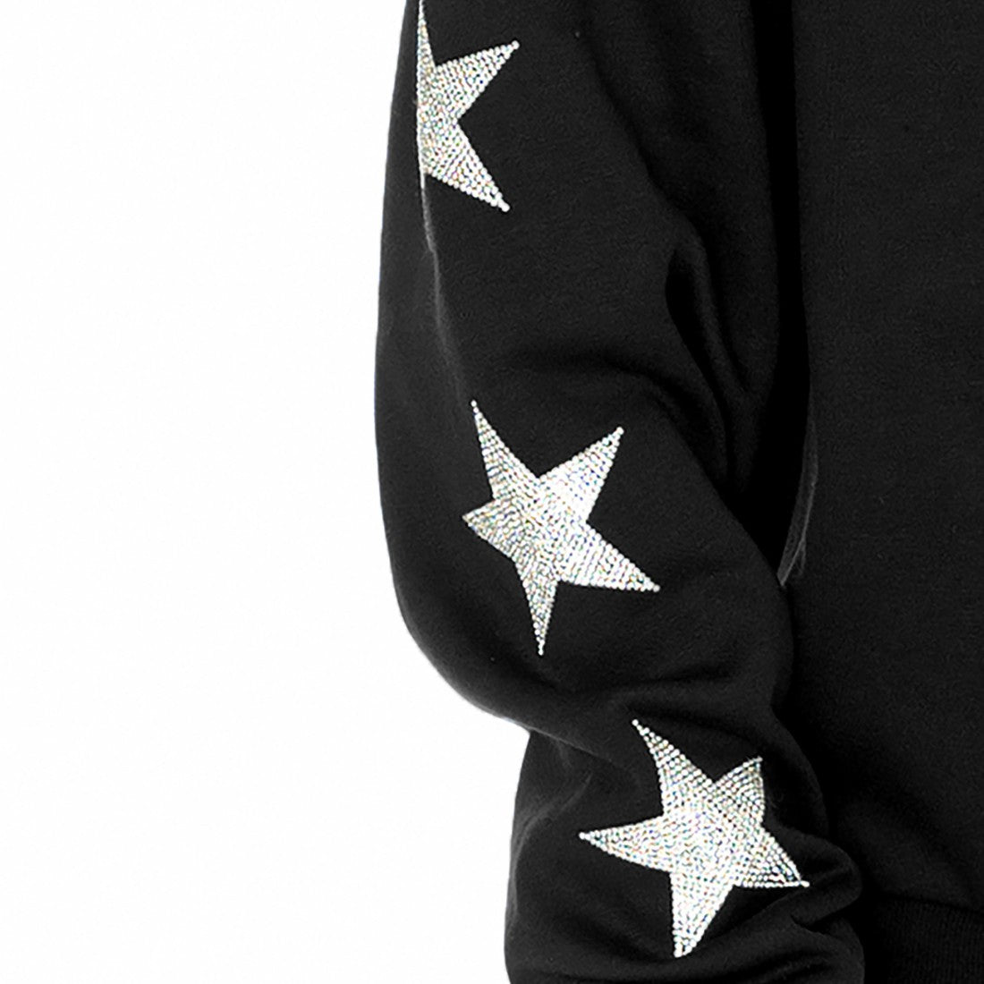Green Bay Packers Gameday Couture Women's Rhinestone Star Sleeve Settle the Score Oversized Tri-Blend Pullover - Black - NFL