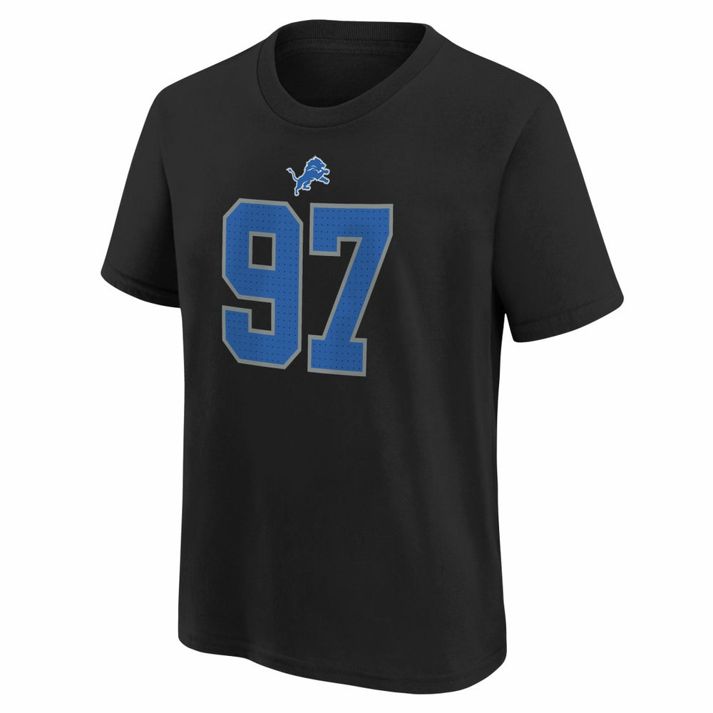 Aidan Hutchinson Detroit Lions Player Name & Number T-Shirt - Black - Nike