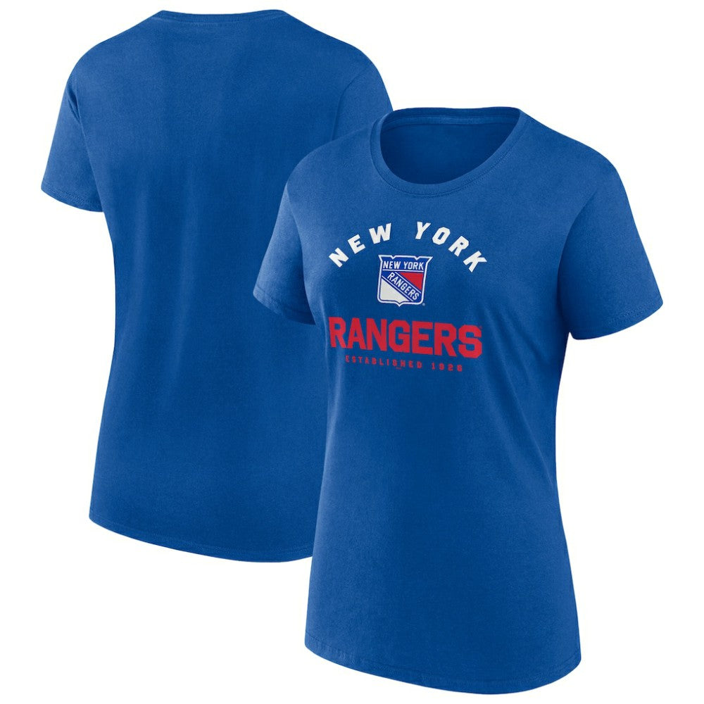 New York Rangers Logo Athletic Women's Unrivaled T-Shirt - Blue | NHL online