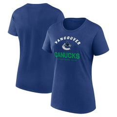 Vancouver Canucks Logo Athletic Women's Unrivaled T-Shirt - Blue | NHL Lifestyle