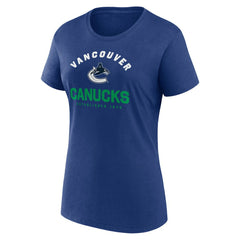 Vancouver Canucks Logo Athletic Women's Unrivaled T-Shirt - Blue | NHL Lifestyle