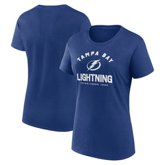 Tampa Bay Lightning Logo Athletic Women's Unrivaled T-Shirt - Blue | NHL near me