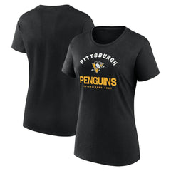 Pittsburgh Penguins Logo Athletic Women's Unrivaled T-Shirt - Black | NHL sale