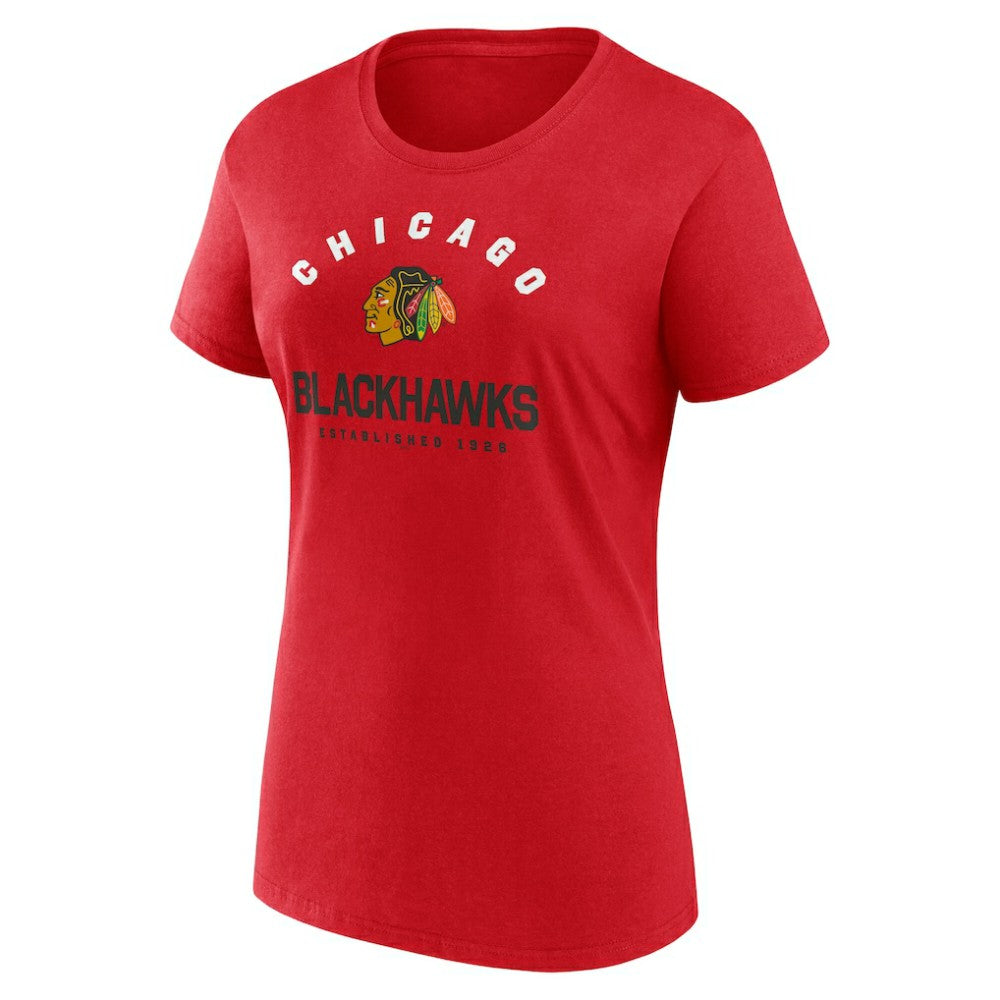 Chicago Blackhawks Logo Athletic Women's Unrivaled T-Shirt - Red | NHL discount