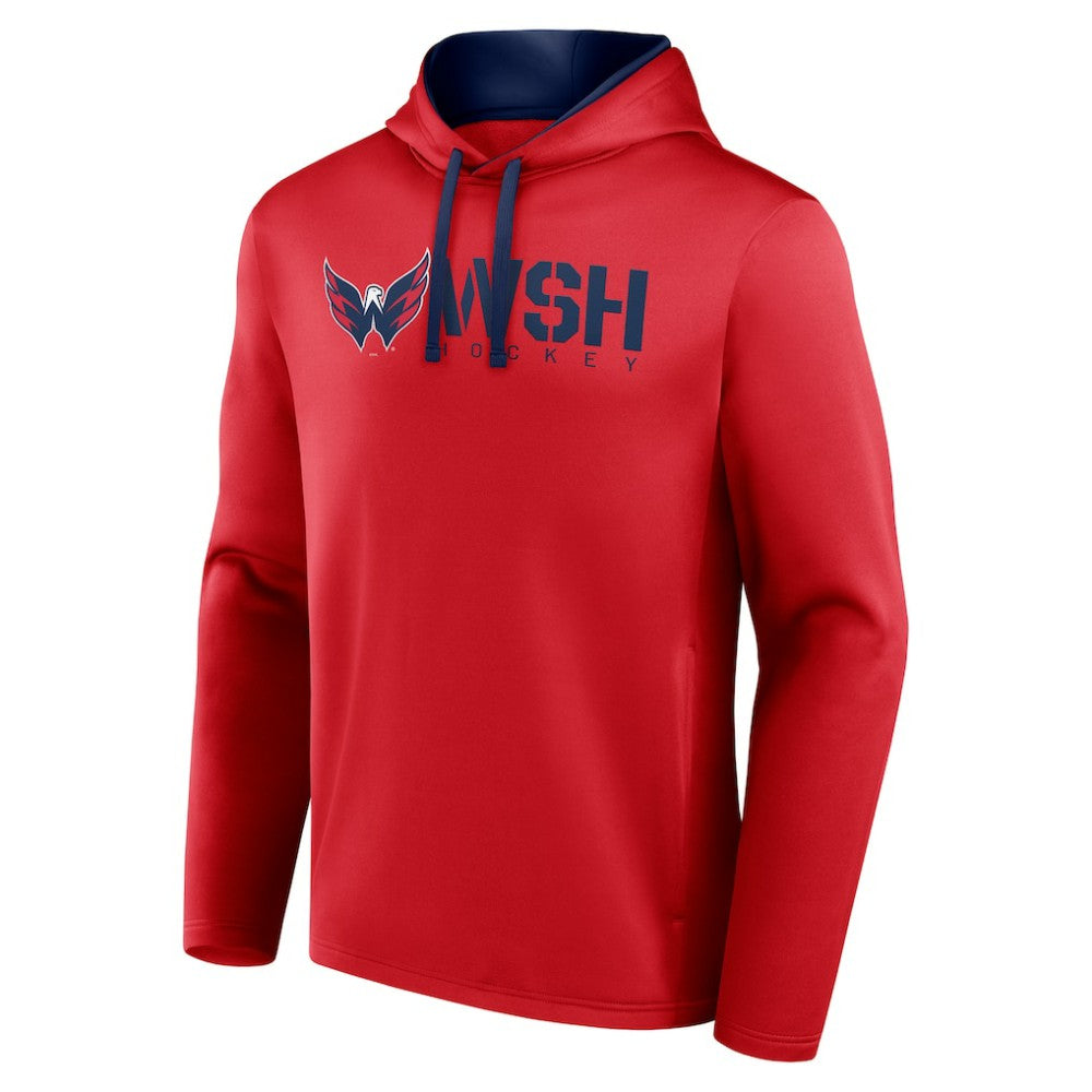 Washington Capitals Logo Athletic Head Start Pullover Hoodie - Red | NHL Lifestyle