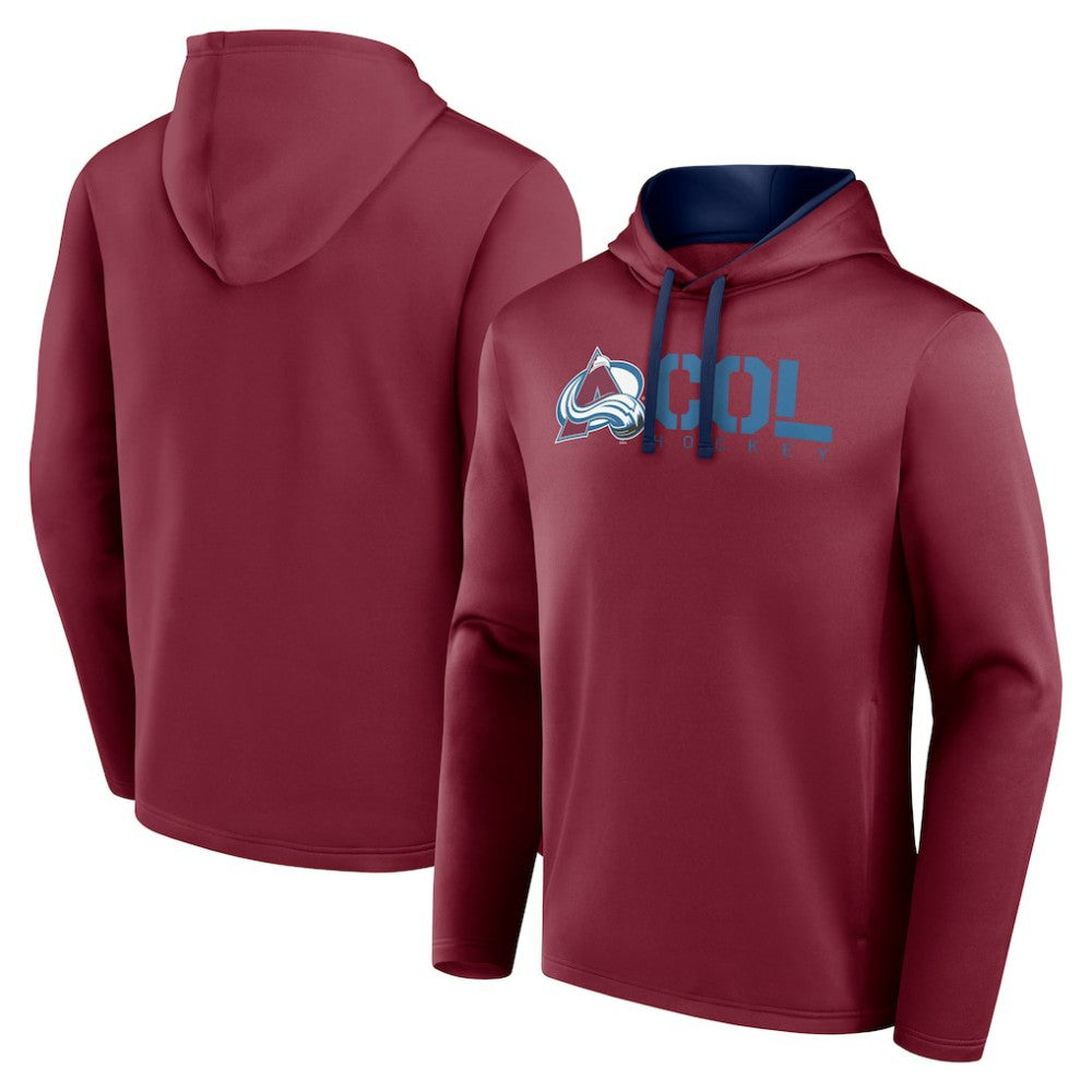 Colorado Avalanche Logo Athletic Head Start Pullover Hoodie - Burgundy | NHL discount