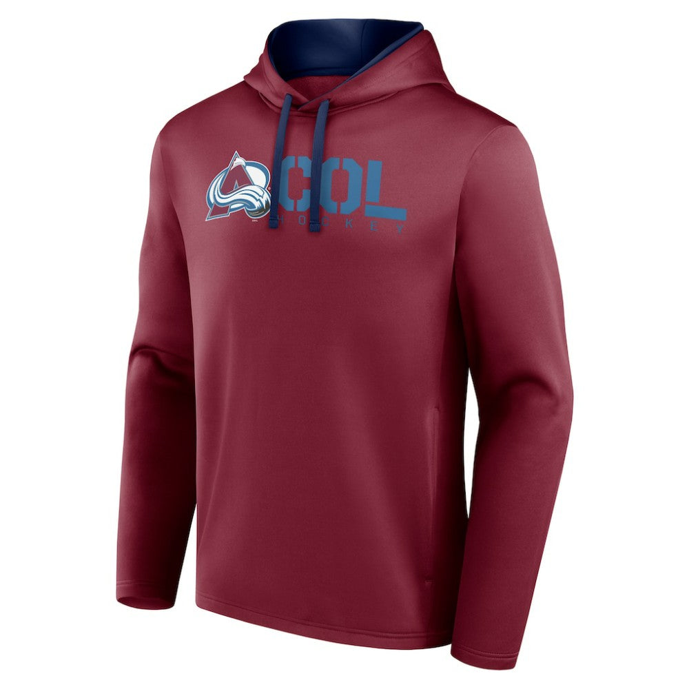 Colorado Avalanche Logo Athletic Head Start Pullover Hoodie - Burgundy | NHL discount