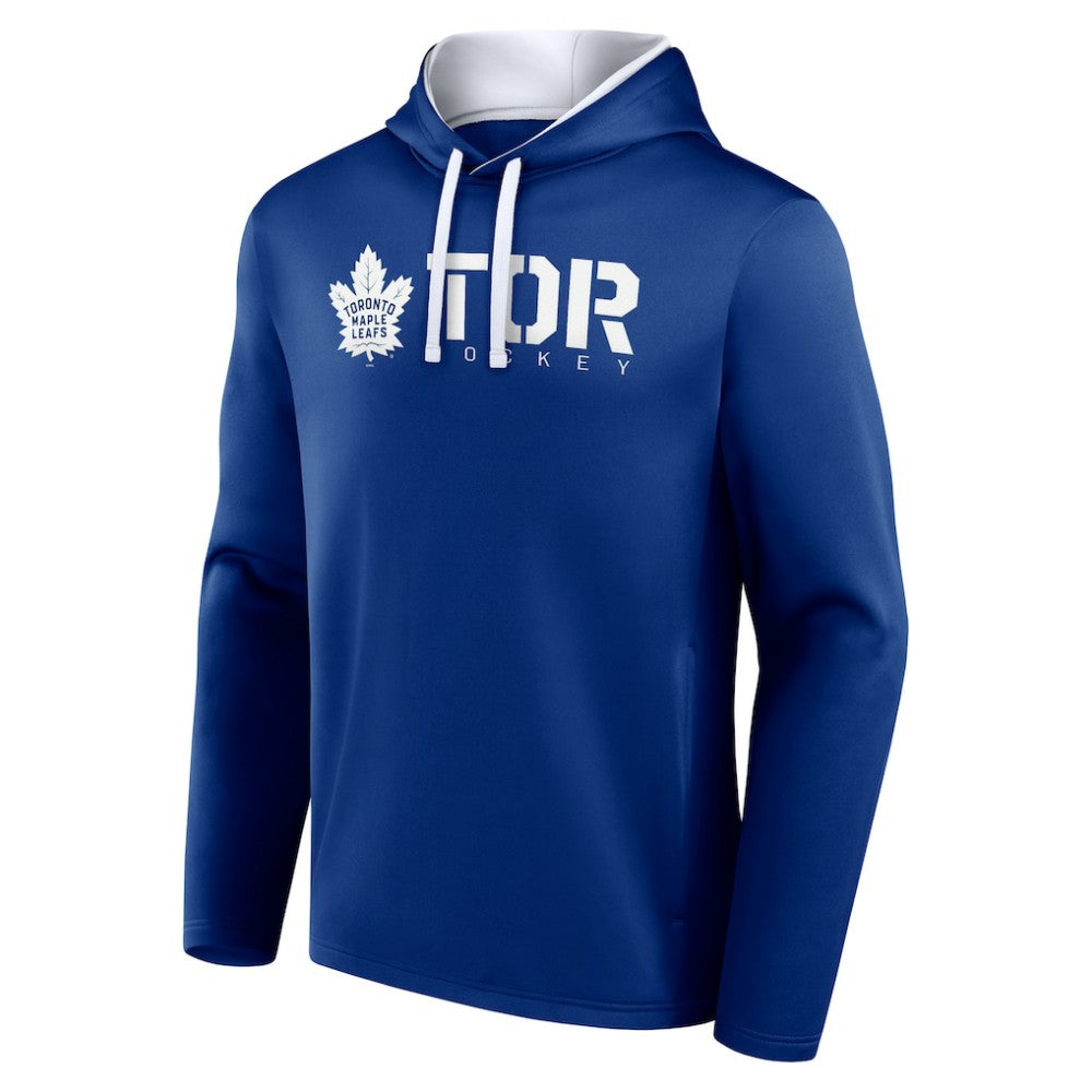 Toronto Maple Leafs Logo Athletic Head Start Pullover Hoodie - Blue | NHL discount