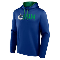 Vancouver Canucks Logo Athletic Head Start Pullover Hoodie - Blue | NHL discount