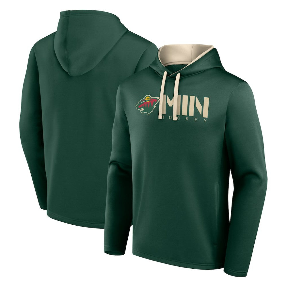 Minnesota Wild Logo Athletic Head Start Pullover Hoodie - Green | NHL online