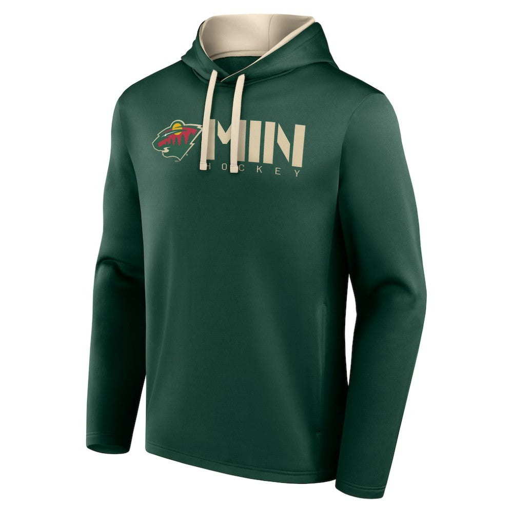 Minnesota Wild Logo Athletic Head Start Pullover Hoodie - Green | NHL online