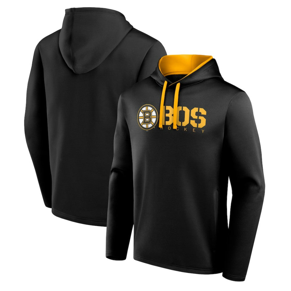 Boston Bruins Logo Athletic Head Start Pullover Hoodie - Black | NHL online