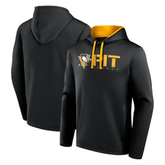 Pittsburgh Penguins Logo Athletic Head Start Pullover Hoodie - Black | NHL discount