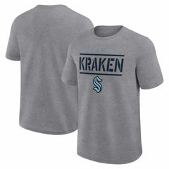 Seattle Kraken Logo Athletic Top Notch T-Shirt - Heather Gray | NHL Clearance