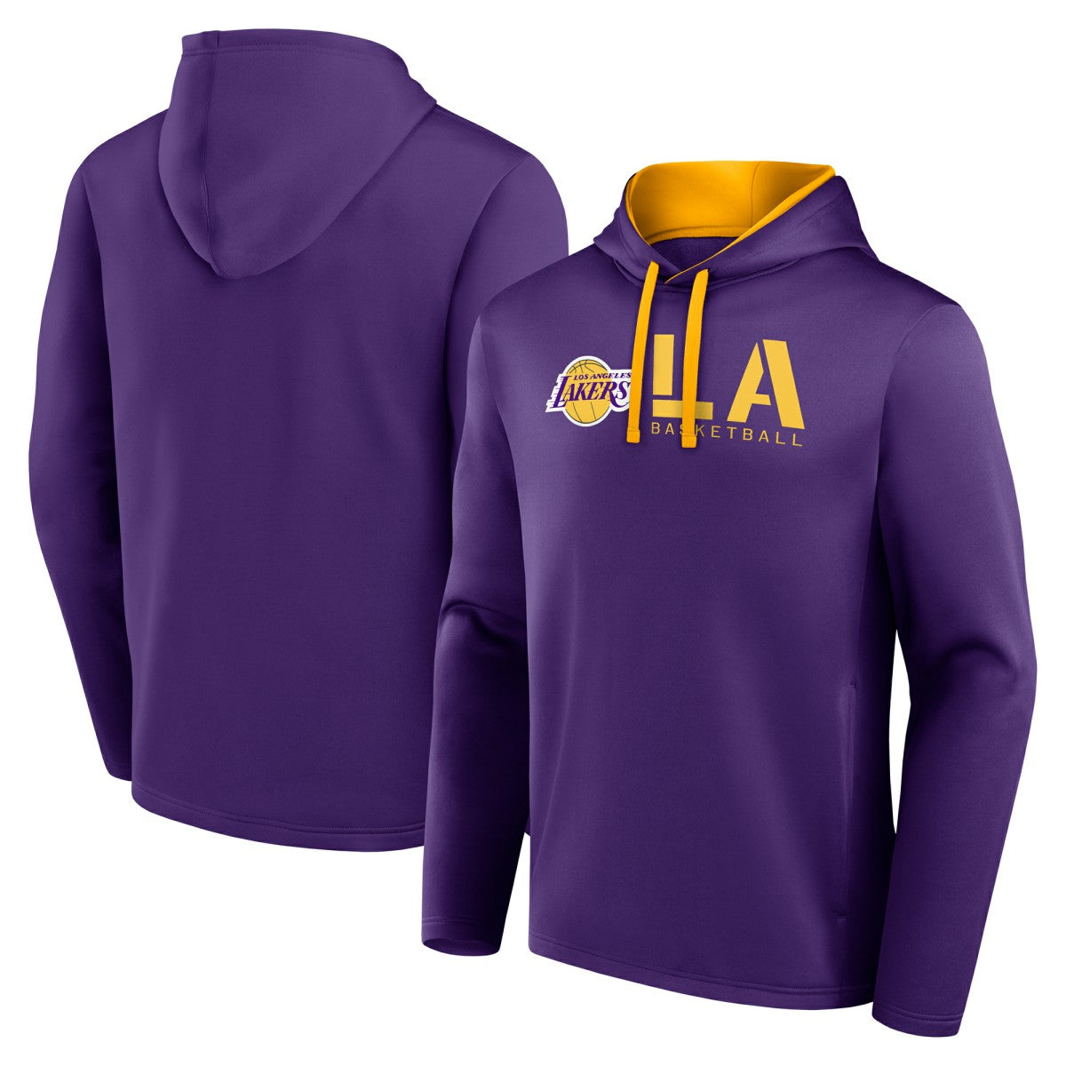 Los Angeles Lakers Logo Athletic Head Start Pullover Hoodie Purple