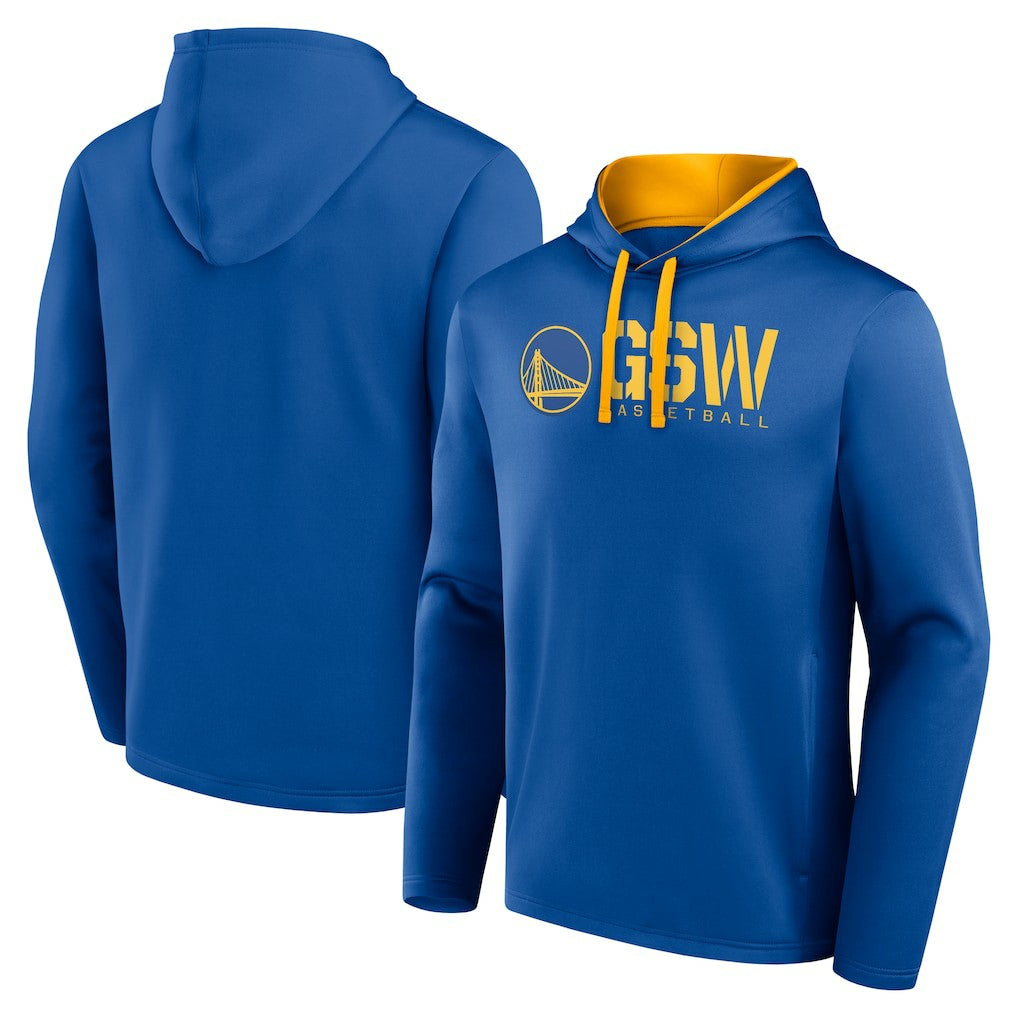 Golden State Warriors Logo Athletic Head Start Pullover Hoodie Royal