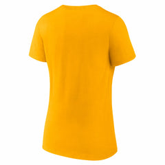 Los Angeles Lakers Logo Athletic Women's Unrivaled V-Neck T-Shirt Gold