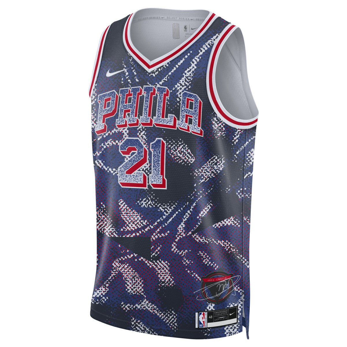 Nike Joel Embiid Philadelphia 76ers Unisex 2025 Select Series Swingman Player Jersey Navy