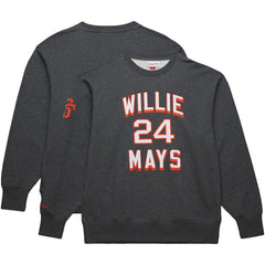 Willie Mays San Francisco Giants Mitchell & Ness Legends Collection Vintage Logo Name & Number Fleece Pullover Sweatshirt for sale