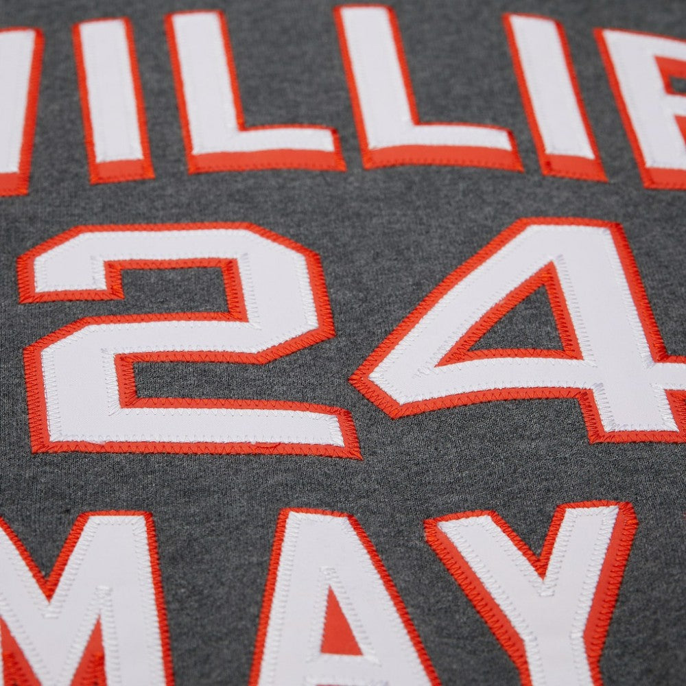Willie Mays San Francisco Giants Mitchell & Ness Legends Collection Vintage Logo Name & Number Fleece Pullover Sweatshirt for sale