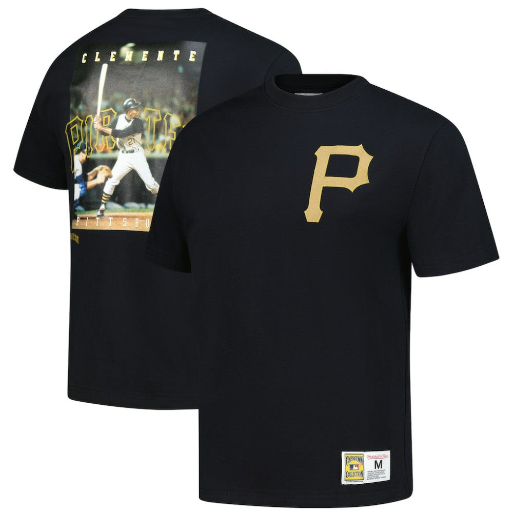 Roberto Clemente Pittsburgh Pirates Mitchell & Ness Legends Collection Vintage Logo T-Shirt Online