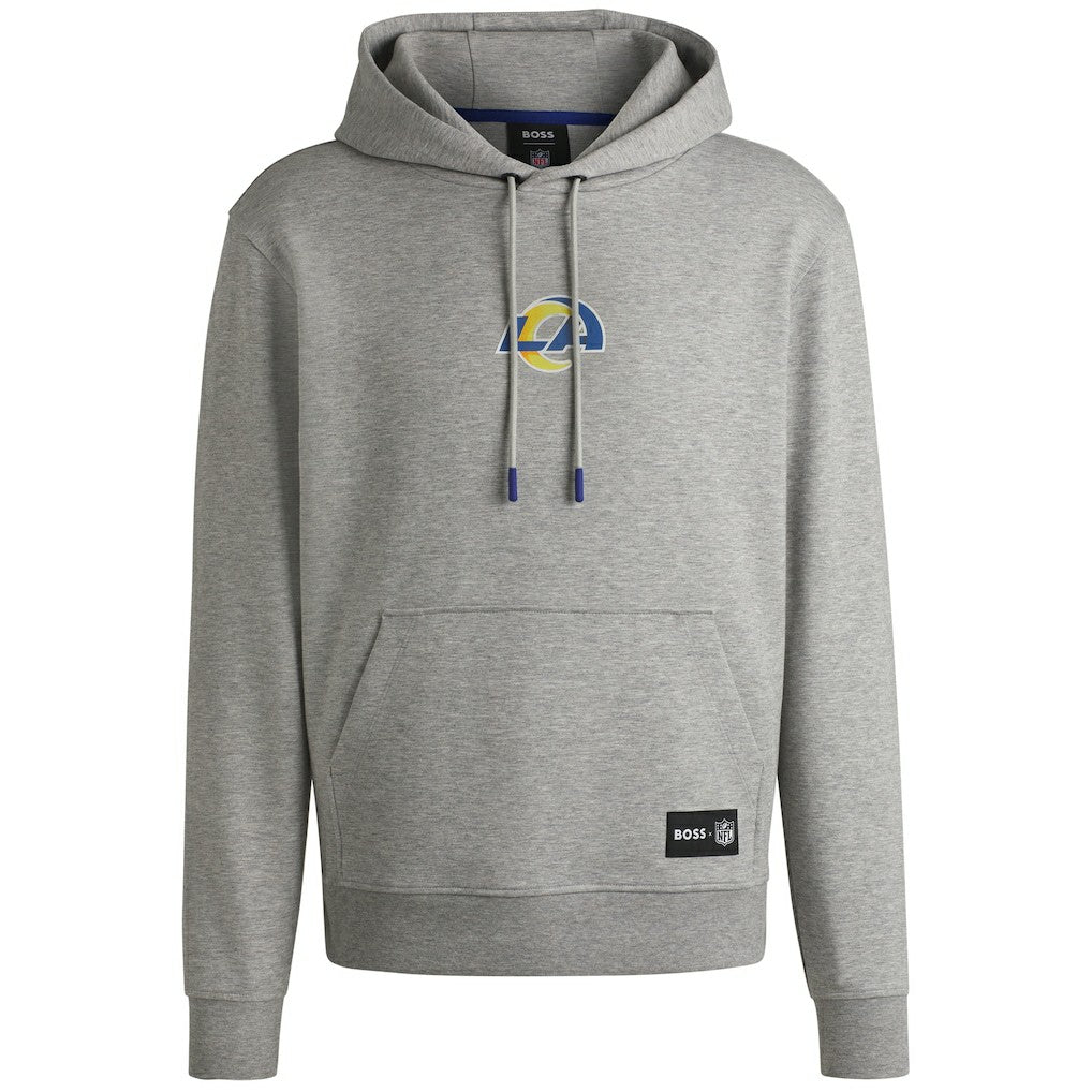 Los Angeles Rams Hugo Boss Unisex Woodson Tri-Blend Hoodie - Heather Gray - NFL