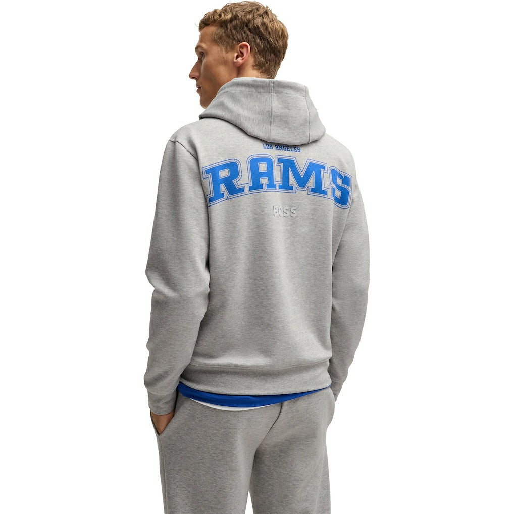 Los Angeles Rams Hugo Boss Unisex Woodson Tri-Blend Hoodie - Heather Gray - NFL