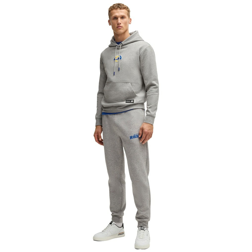 Los Angeles Rams Hugo Boss Unisex Woodson Tri-Blend Hoodie - Heather Gray - NFL