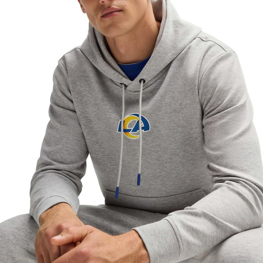 Los Angeles Rams Hugo Boss Unisex Woodson Tri-Blend Hoodie - Heather Gray - NFL