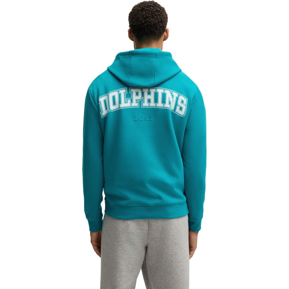 Miami Dolphins Hugo Boss Unisex Woodson Tri-Blend Hoodie - Aqua - NFL