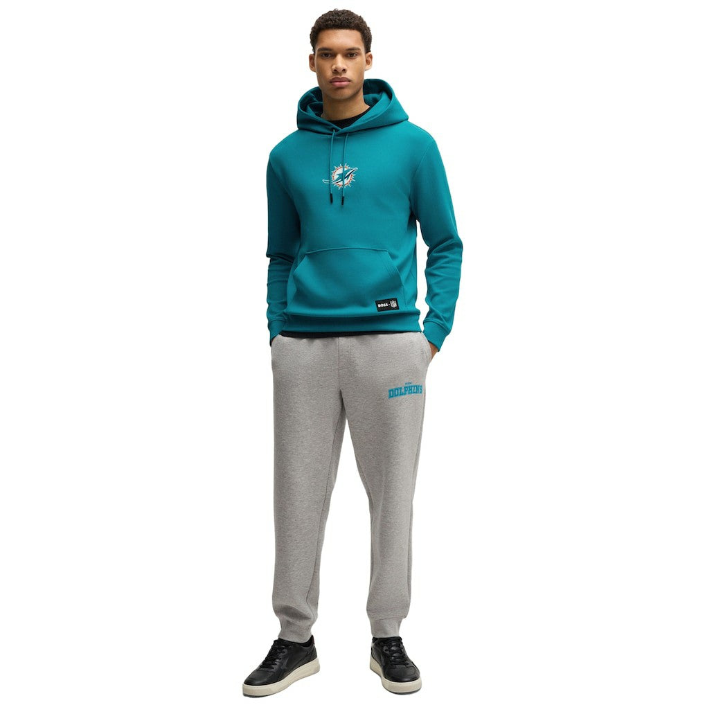 Miami Dolphins Hugo Boss Unisex Woodson Tri-Blend Hoodie - Aqua - NFL