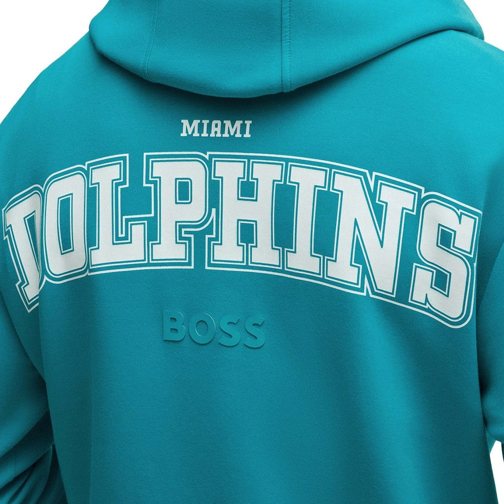 Miami Dolphins Hugo Boss Unisex Woodson Tri-Blend Hoodie - Aqua - NFL