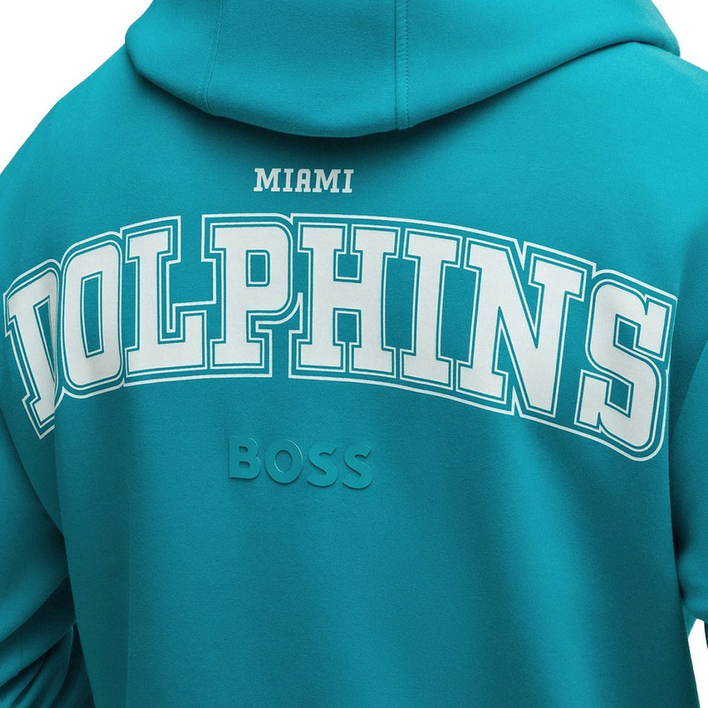 Miami Dolphins Hugo Boss Unisex Woodson Tri-Blend Hoodie - Aqua - NFL