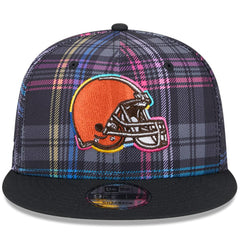 Cleveland Browns New Era 2024 NFL Crucial Catch Plaid 9FIFTY Snapback Hat - Black - NFL