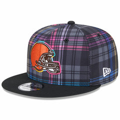 Cleveland Browns New Era 2024 NFL Crucial Catch Plaid 9FIFTY Snapback Hat - Black - NFL